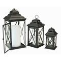 Bufonadas 11.75-22 in. Iron & Glass Lantern - Set of 3 BU3073329